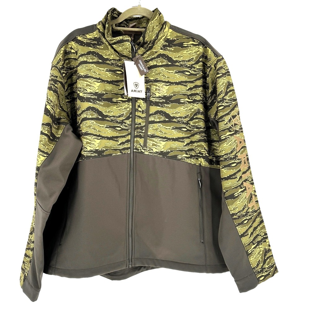 NEW Ariat Men's Camo Logo Concealed Carry Softshell Jacket Large Western Landman